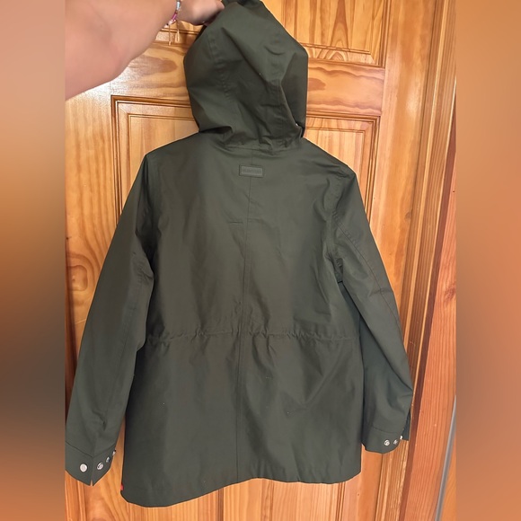 🆕 NWT Hunter Adela cotton canvas rain jacket in hunter green - Picture 12 of 15